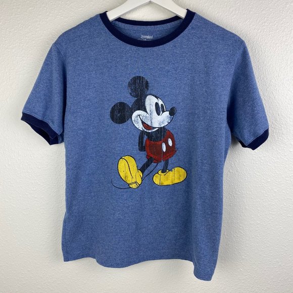 Disney Other - Disney Parks Blue Distressed Mickey Mouse T-Shirt